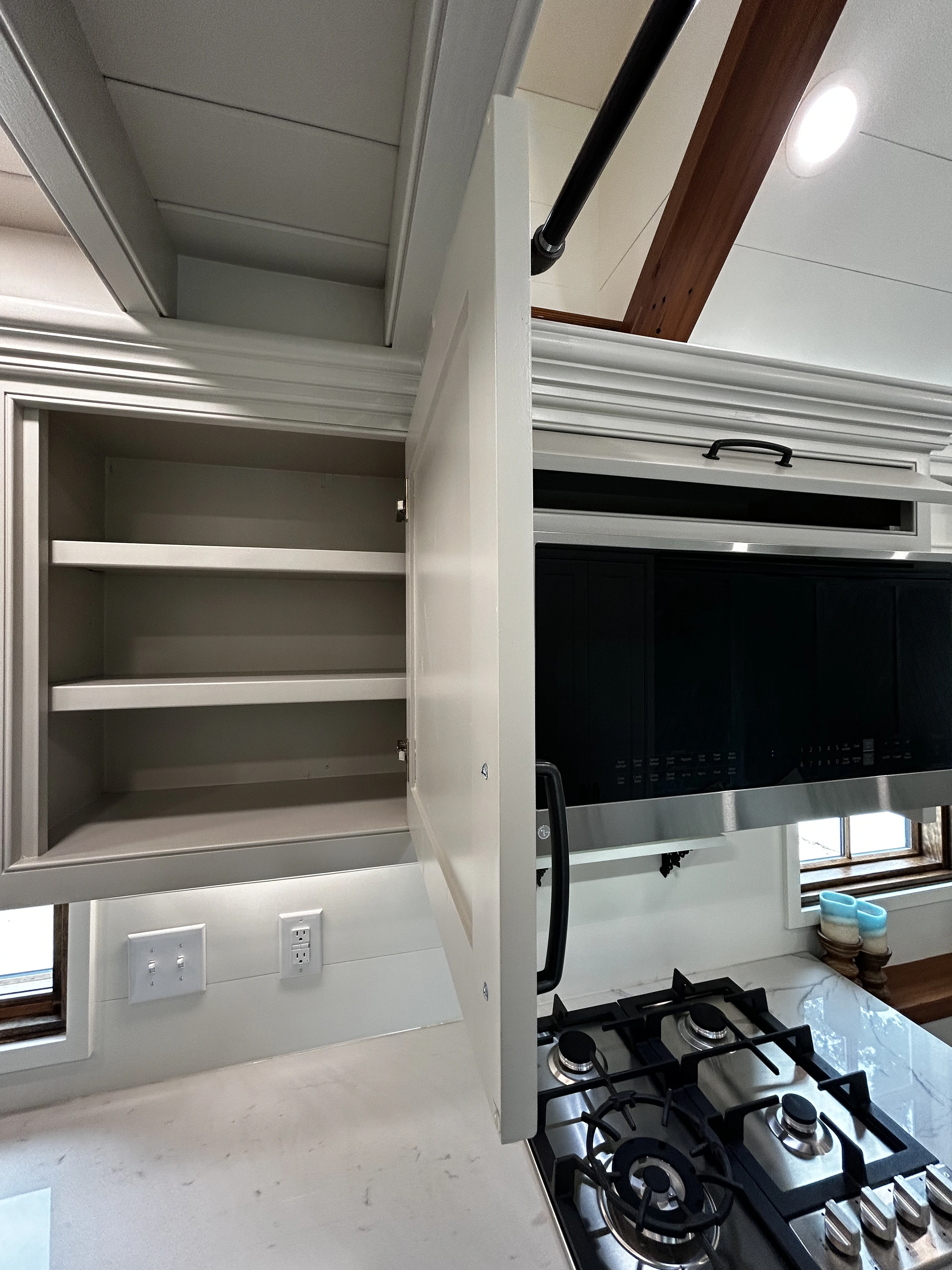 A view of kitchen appliances